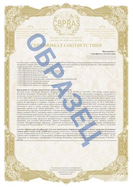 Образец Приложение к СТО 01.064.00220722.2-2020 Багаевский Сертификат СТО 01.064.00220722.2-2020 